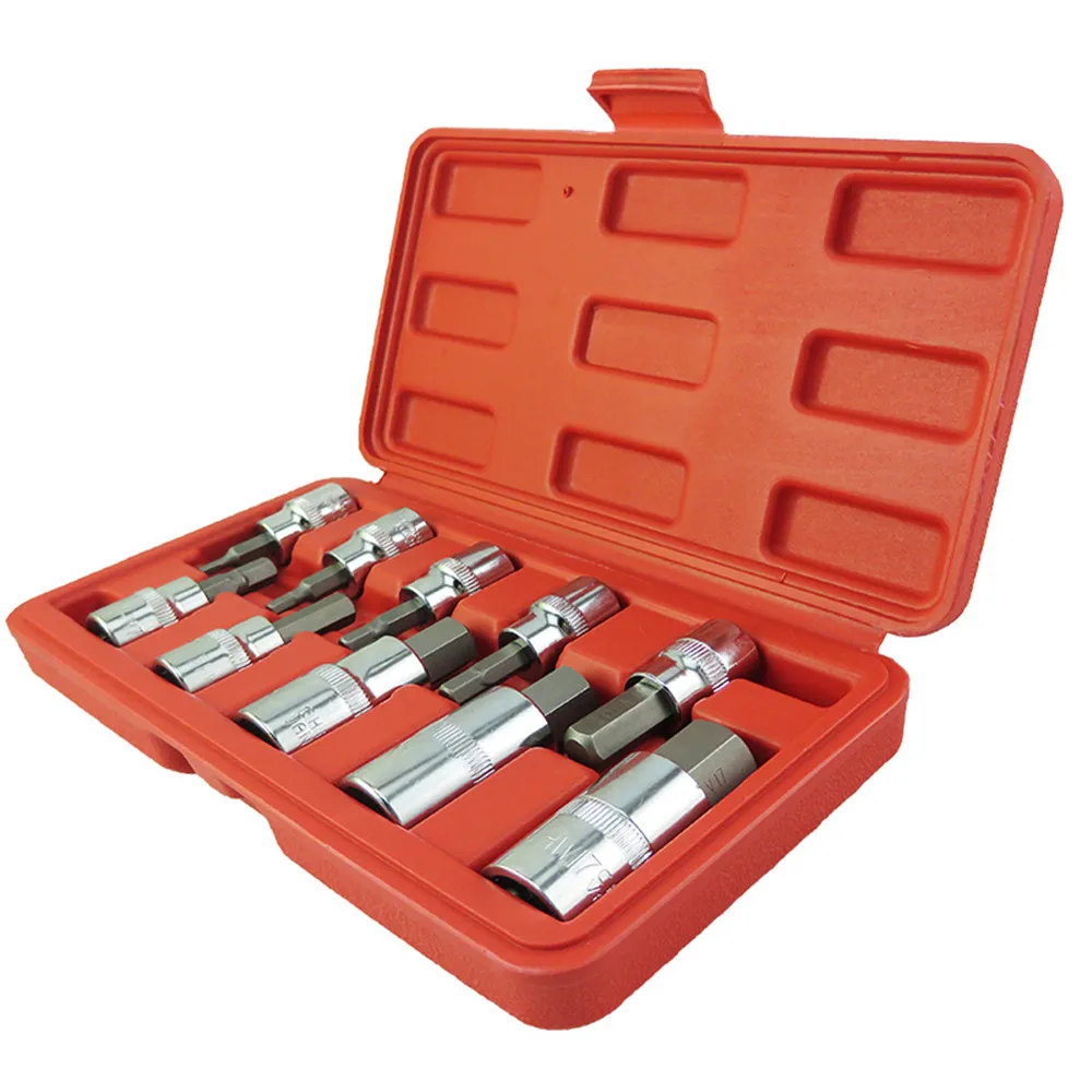 10PC Hex Bit Socket Set Metric Size 3/8" & 1/2" Drive Hex Key Allen Head Bit Socket Wrench Set Car Repair Tool Set CRV
10PC Hex Bit Socket Set Metric Size 3/8" & 1/2" Drive Hex Key Allen Head Bit Socket Wrench Set Car Repair Tool Set CRV