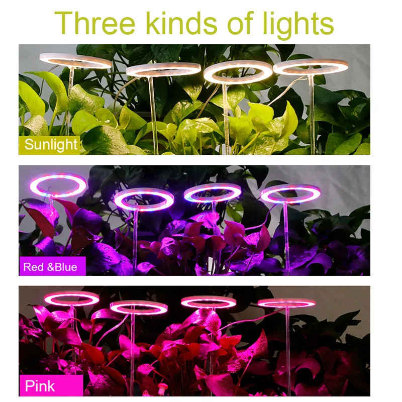 Angel Four Ring Grow Light DC5V USB Phytolamp For Plants Led Full Spectrum Lamp For Indoor Plant Seedlings Home Flower Succulet
Angel Four Ring Grow Light DC5V USB Phytolamp For Plants Led Full Spectrum Lamp For Indoor Plant Seedlings Home Flower Succulet
