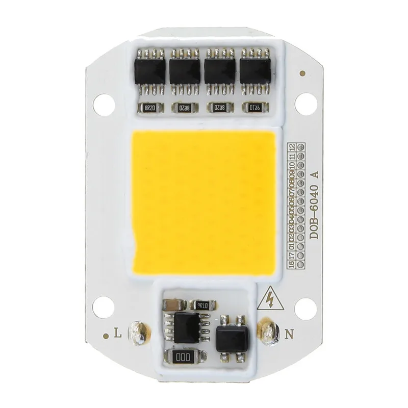 

CLAITE 3 шт. Высокая мощность 50 Вт теплый белый светодиодный чип COB светильник линзой для DIY прожектор точечный свет AC220V источники света