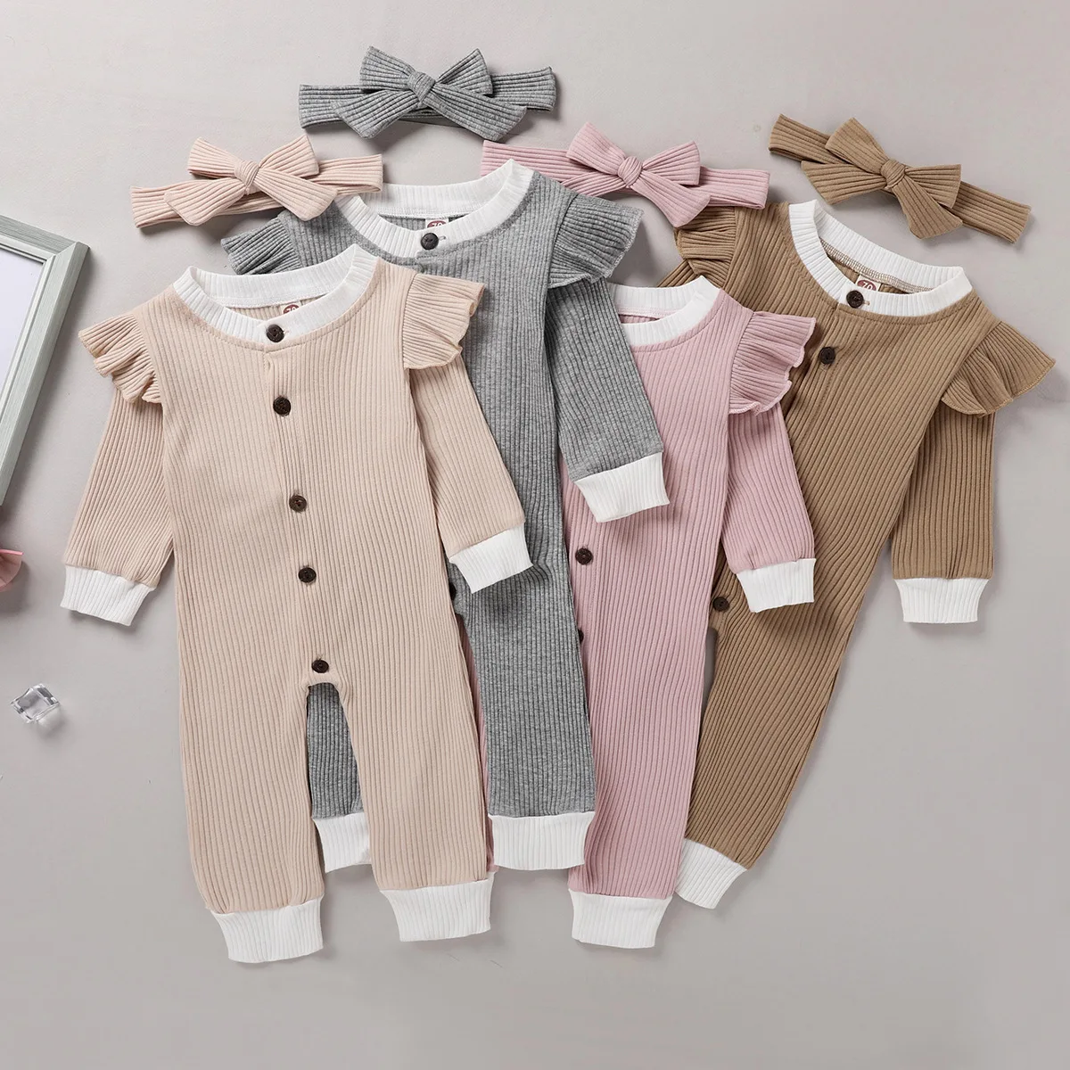 Baby Girls Romper Pit Striped Long Sleeve One-piece Clothing Girl Cotton Button Jumpsuit Newborn Autumn Clothes
Baby Girls Romper Pit Striped Long Sleeve One-piece Clothing Girl Cotton Button Jumpsuit Newborn Autumn Clothes
