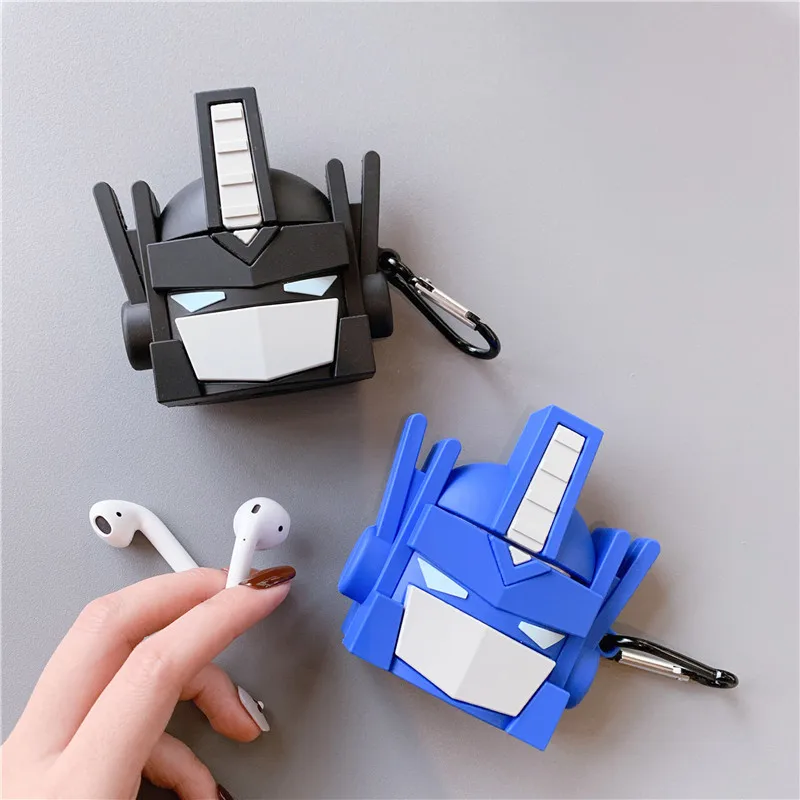 Робот Япония мультфильм милый чехол для AirPods 2 Чехол Силиконовый 3D наушники Air pods