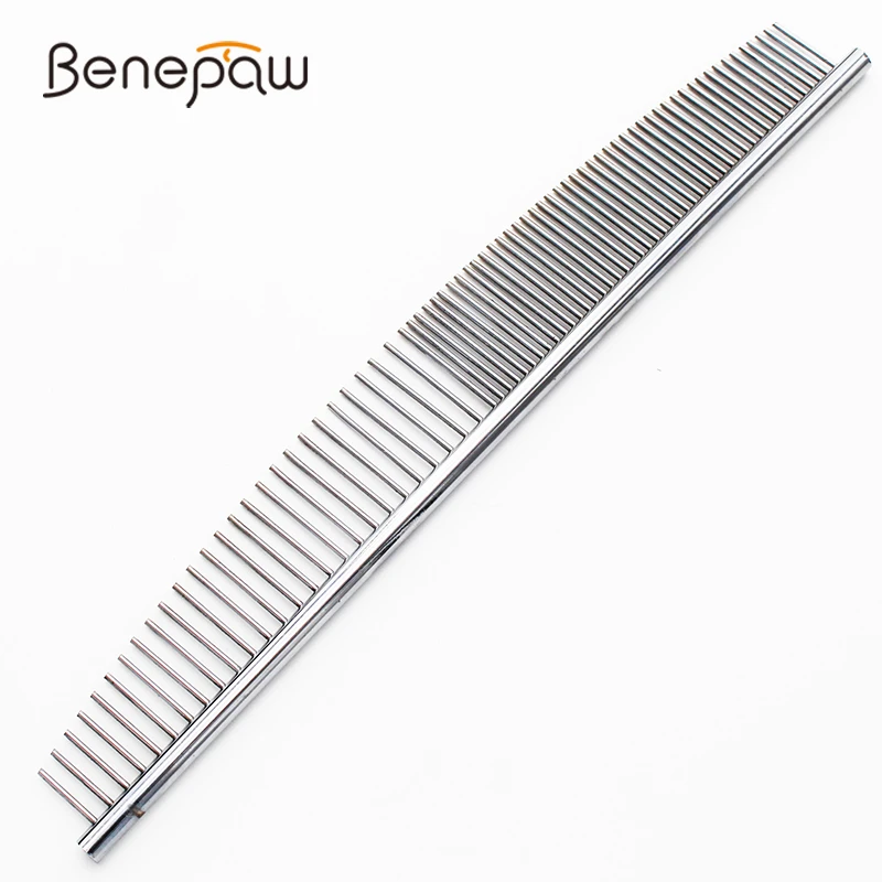 Benepaw Stainless Steel Arc Design Dog Comb Durable Safe Teeth Curved Grooming Pet Brush For Lose Hair Tangles Knots 
Benepaw Stainless Steel Arc Design Dog Comb Durable Safe Teeth Curved Grooming Pet Brush For Lose Hair Tangles Knots