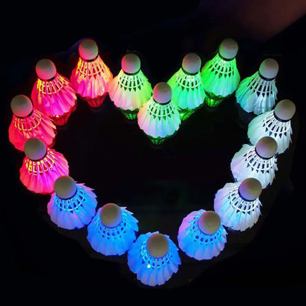 6Pcs Colorful LED Luminous Goose Feather Badminton Newfangled Dark Night Glow Lighting Shuttlecock Indoor Sports Flash Colors
6Pcs Colorful LED Luminous Goose Feather Badminton Newfangled Dark Night Glow Lighting Shuttlecock Indoor Sports Flash Colors