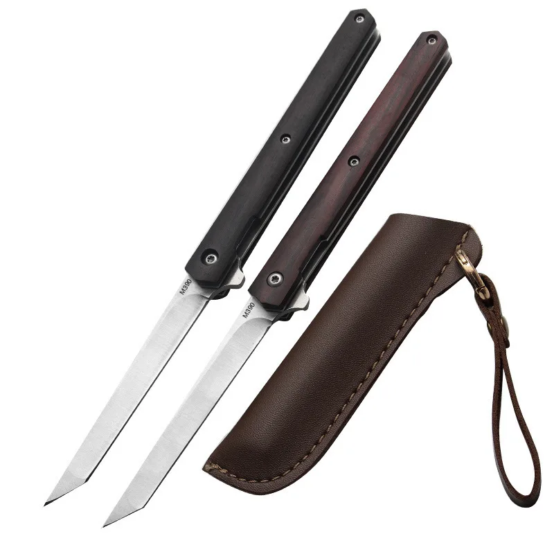M390 Steel Folding Knife With Holster Wooden Handle Portable Pocket Camping Hunting Knife Outdoor Camping Survival Tools
M390 Steel Folding Knife With Holster Wooden Handle Portable Pocket Camping Hunting Knife Outdoor Camping Survival Tools