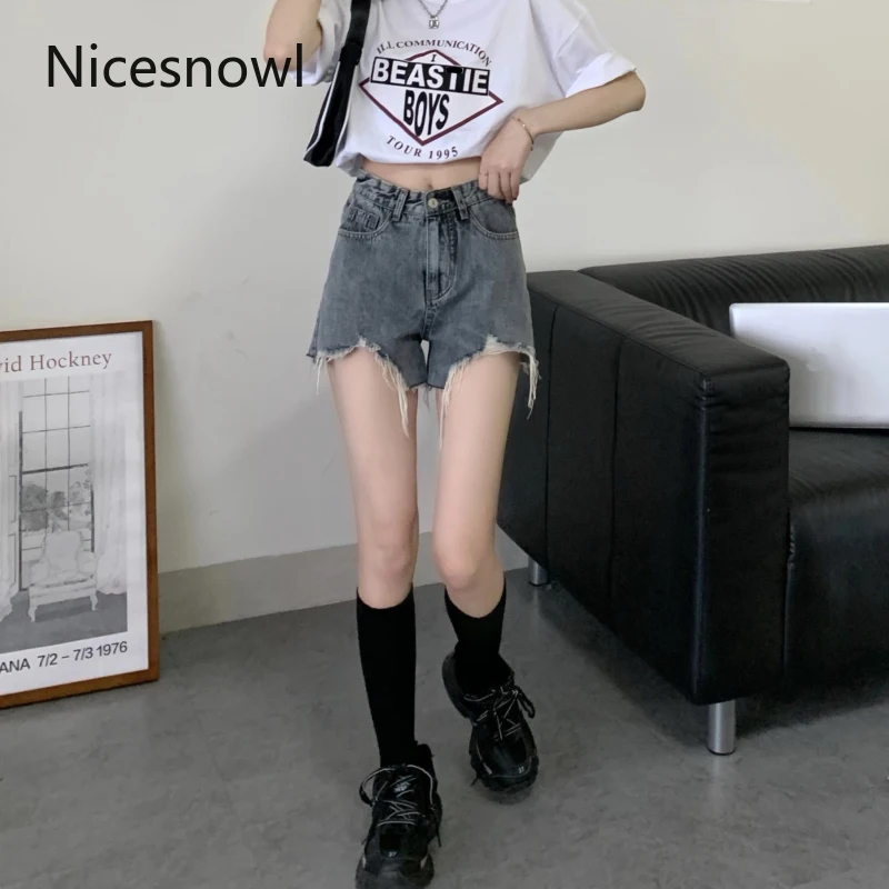 Denim Shorts Womens Harajuku Loose High Waist Tassel Vintage Summer Korean Style Hole A-Line Chic Street Wear Girls All-match
Denim Shorts Womens Harajuku Loose High Waist Tassel Vintage Summer Korean Style Hole A-Line Chic Street Wear Girls All-match