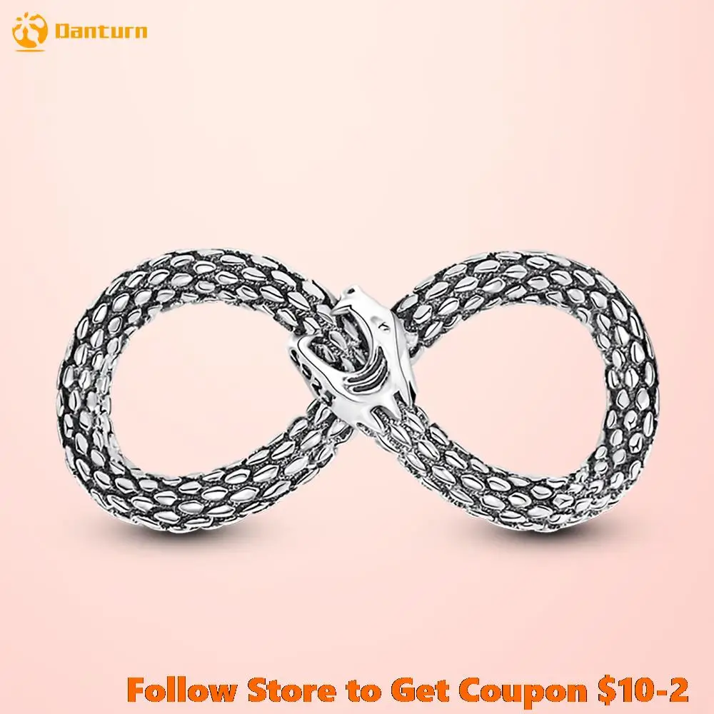 Danturn серебряные бусины 925 пробы Ouroboros, вечный символ, шарм, подходит для оригинальных браслетов Pandora, модные ювелирные изделия в подарок 
Danturn серебряные бусины 925 пробы Ouroboros, вечный символ, шарм, подходит для оригинальных браслетов Pandora, модные ювелирные изделия в подарок