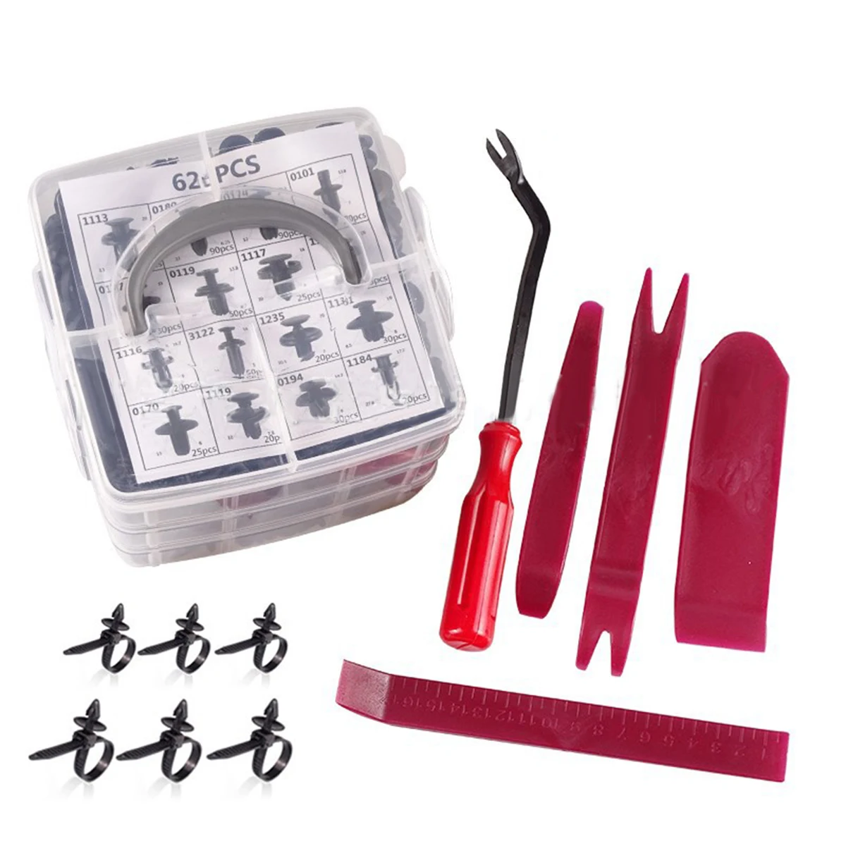 630pcs/set Car Push Pin Rivet Trim Clips Plastic Panel Fasteners Set with Car Door Trim Pry Tools
630pcs/set Car Push Pin Rivet Trim Clips Plastic Panel Fasteners Set with Car Door Trim Pry Tools
