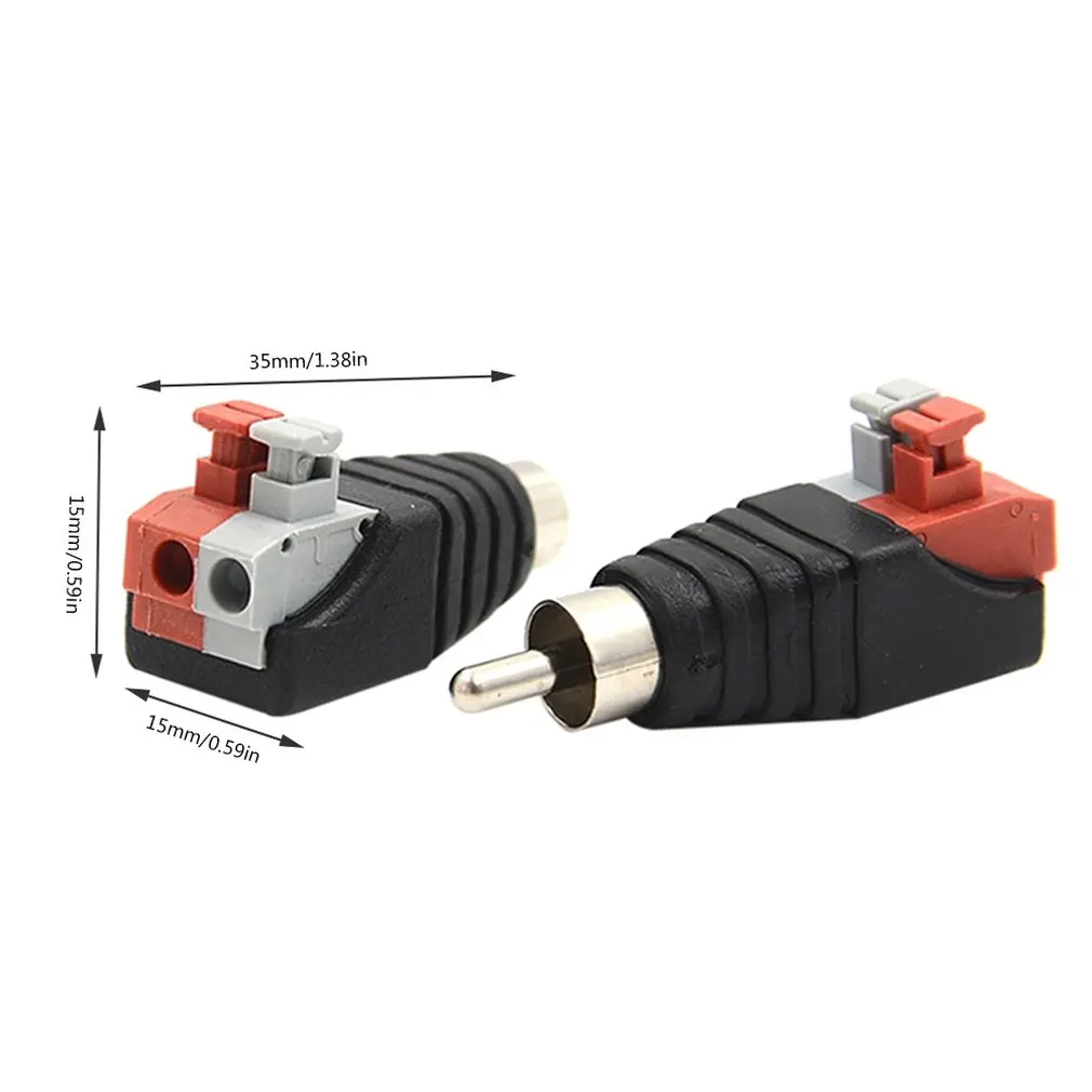 Speaker Wire Cable to Audio Male RCA Connector Adapter Jack Plug For Multimedia Male RCA Connector Adapter
Speaker Wire Cable to Audio Male RCA Connector Adapter Jack Plug For Multimedia Male RCA Connector Adapter