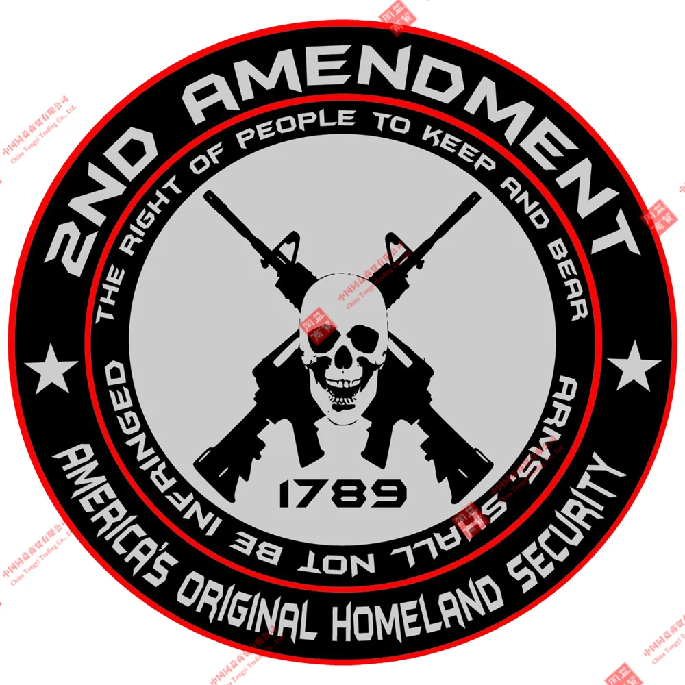 Personality 2nd Amendment Logo Gun Rights Vinyl Decal Bumper Sticker Car Truck Laptop USA Car Window Body Decorative Stickers
Personality 2nd Amendment Logo Gun Rights Vinyl Decal Bumper Sticker Car Truck Laptop USA Car Window Body Decorative Stickers