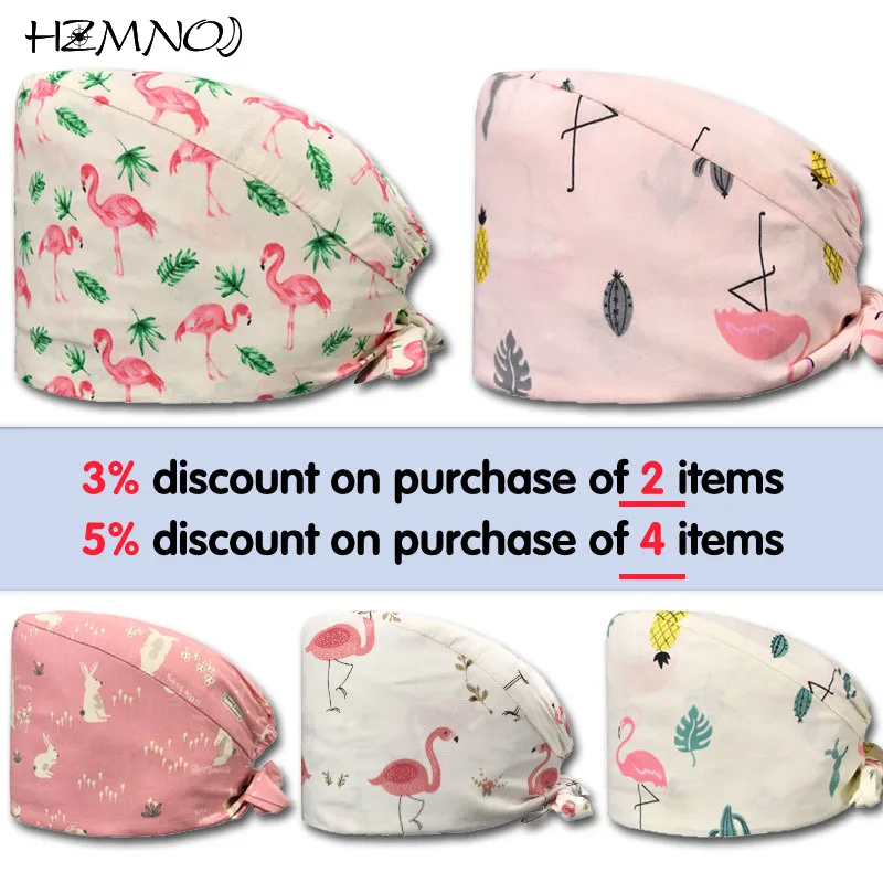 Fashionable Surgical Cap Printing Adjustable Cotton Work Beautician Accessories Lace Up Beauty Salon Working Nurse Scrub Hat
Fashionable Surgical Cap Printing Adjustable Cotton Work Beautician Accessories Lace Up Beauty Salon Working Nurse Scrub Hat
