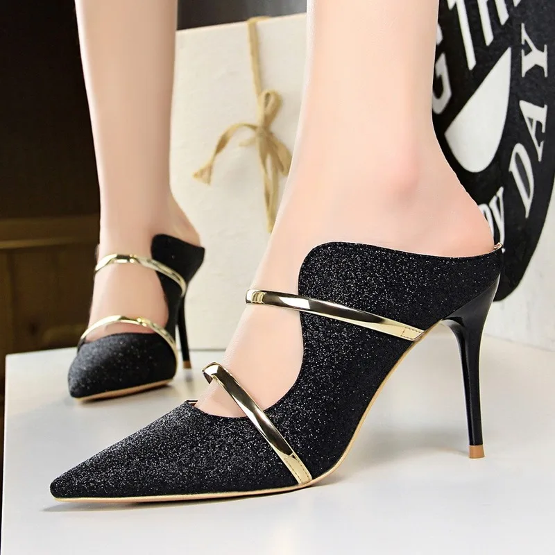Women Pumps Sexy Women High Heel Slippers New Sequined Cloth Shallow Ladies High-heeled Sandals Fashion Wedding Party Shoes
Women Pumps Sexy Women High Heel Slippers New Sequined Cloth Shallow Ladies High-heeled Sandals Fashion Wedding Party Shoes