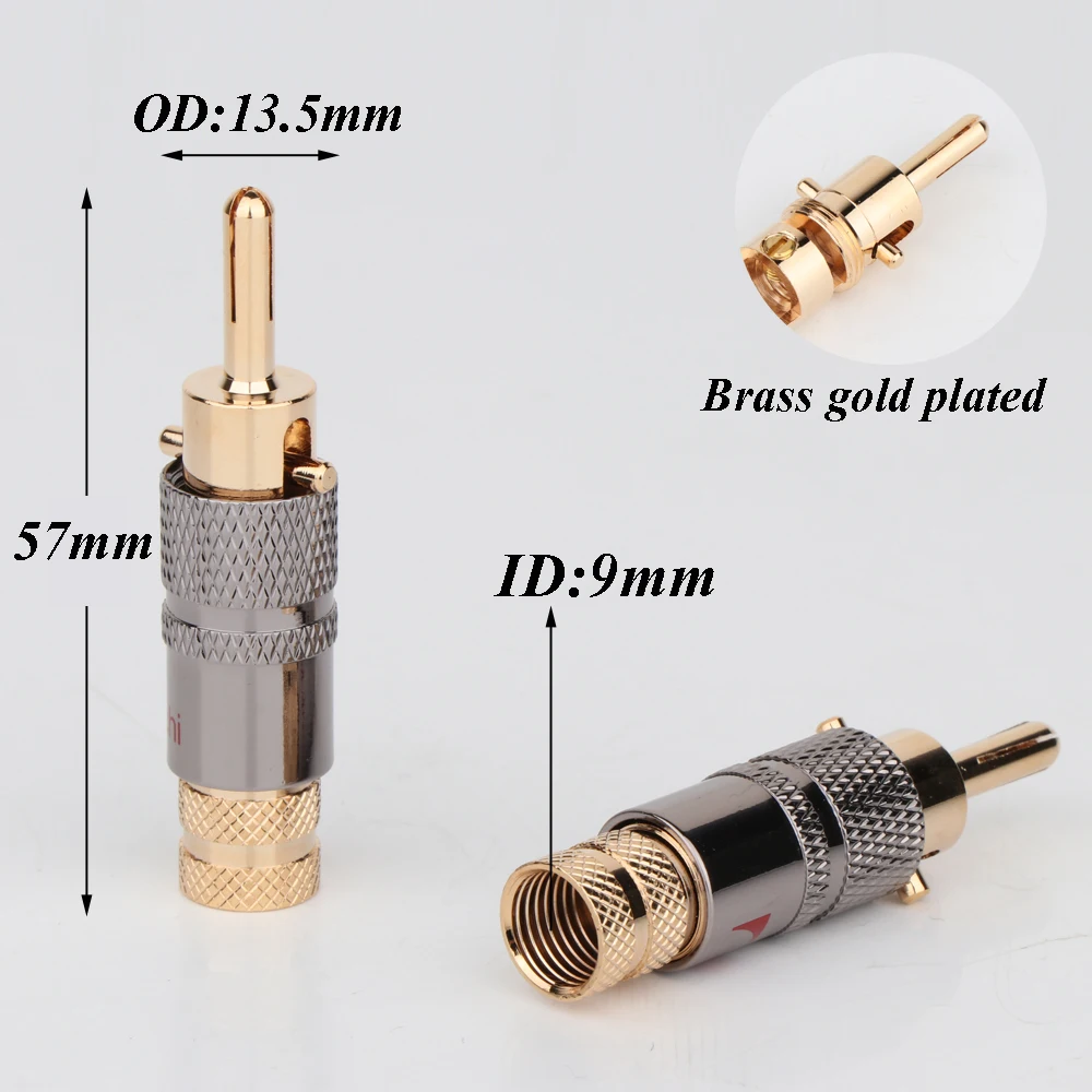Preffair 8pcs BA1457 Brass Nakamichi Banana Plug With Lock Red And White Speaker Amplifier Connector For DIY Speaker Cable
Preffair 8pcs BA1457 Brass Nakamichi Banana Plug With Lock Red And White Speaker Amplifier Connector For DIY Speaker Cable