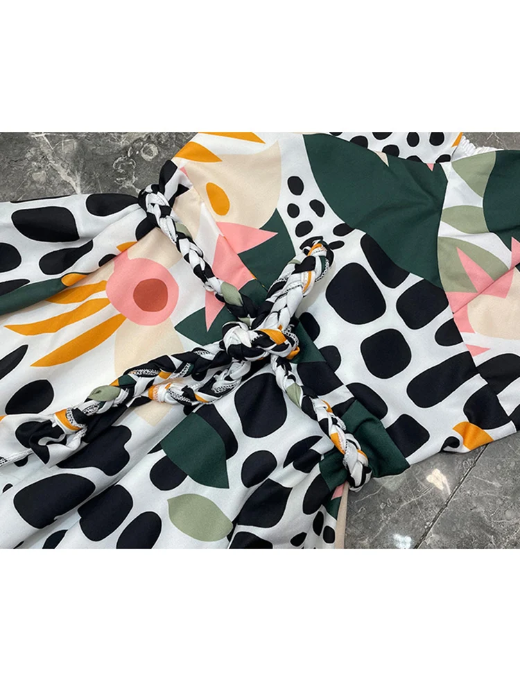 Boho style retro geometric print pattern lace-up waist tube top style sling dress ladies summer new style loose big pendulum
Boho style retro geometric print pattern lace-up waist tube top style sling dress ladies summer new style loose big pendulum