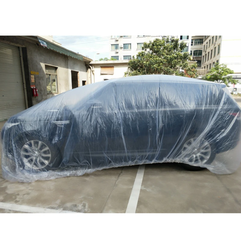Disposable Car Cover Waterproof Transparent Plastic Dustproof Cover Car Rain Covers BY-004
Disposable Car Cover Waterproof Transparent Plastic Dustproof Cover Car Rain Covers BY-004