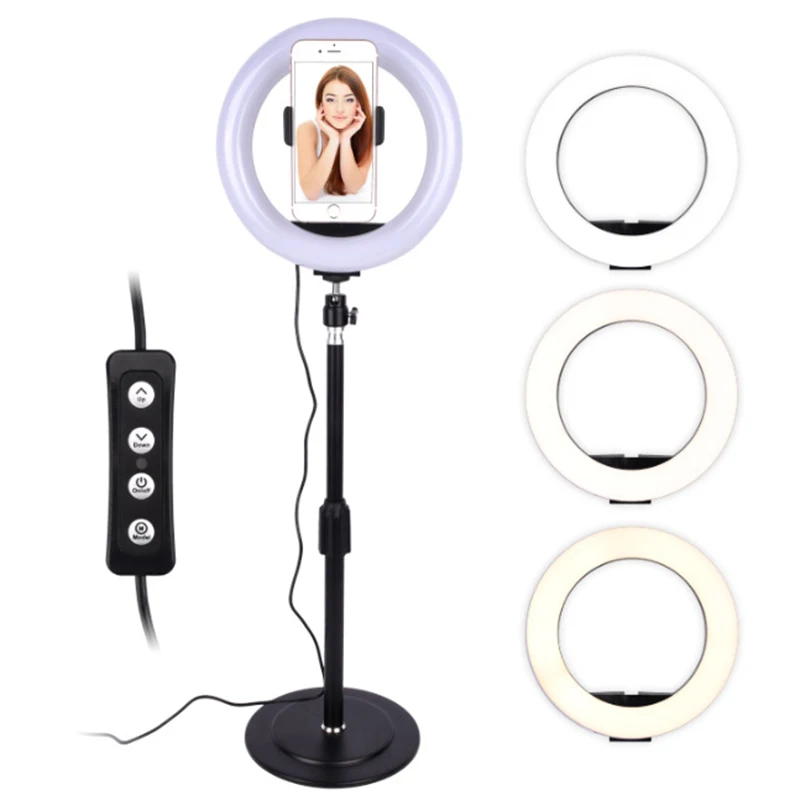 Multi-Function Adjustable LED Selfie Ring Light Dimmable with Phone Holder for Live Streaming Video Photography Make-up LB
Multi-Function Adjustable LED Selfie Ring Light Dimmable with Phone Holder for Live Streaming Video Photography Make-up LB