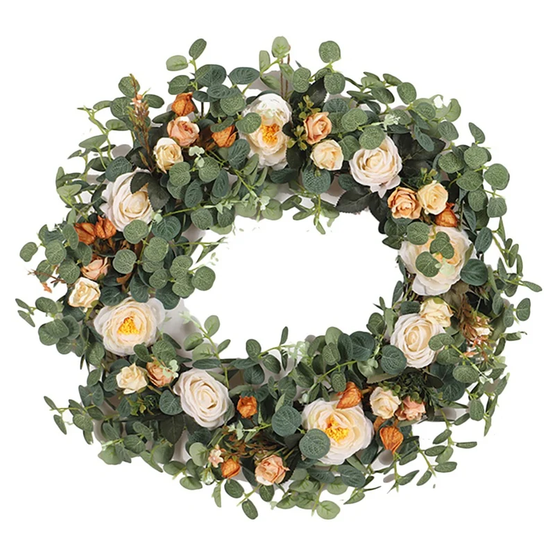 Artificial Eucalyptus Camellia Wreath Spring Wreath for Front Door Farmhouse Wall Window Wedding Party Garden Home Decor
Artificial Eucalyptus Camellia Wreath Spring Wreath for Front Door Farmhouse Wall Window Wedding Party Garden Home Decor