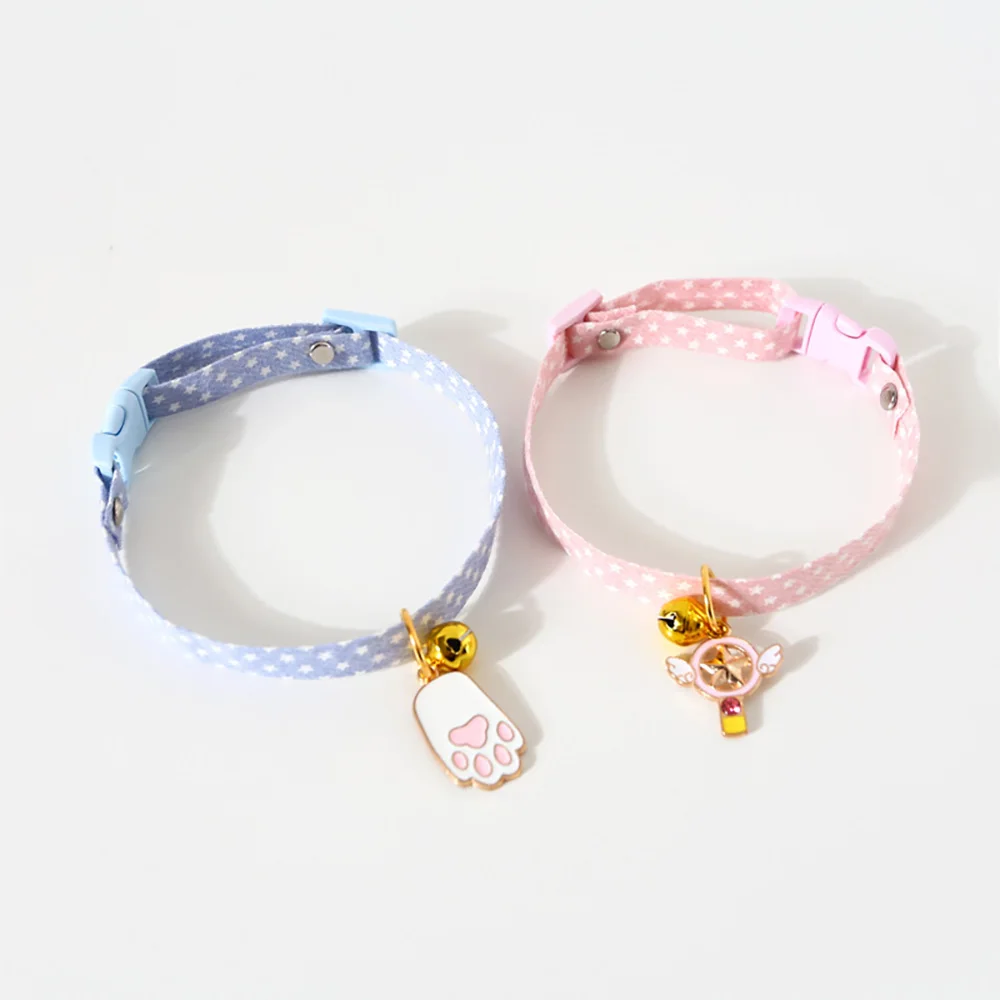 100 Pcs/Lot Kitten Collar with Charm Cute Cat Collar Breakaway Adjustable Saftey Collar Pet Supplies
100 Pcs/Lot Kitten Collar with Charm Cute Cat Collar Breakaway Adjustable Saftey Collar Pet Supplies