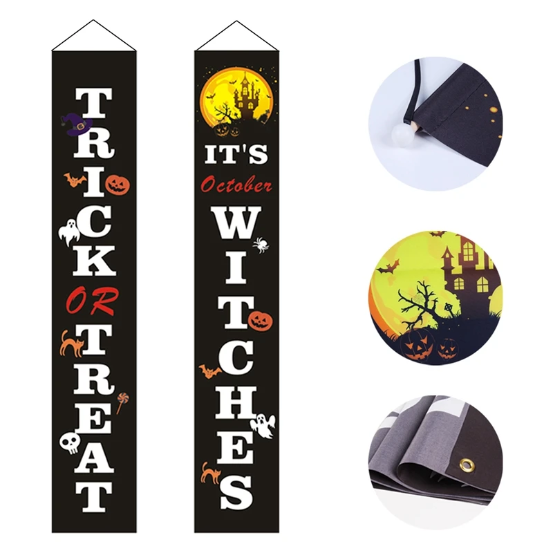 Staraise Halloween Trick Or Treat Door couplet Halloween Decoration Halloween Horror Party Supplies
Staraise Halloween Trick Or Treat Door couplet Halloween Decoration Halloween Horror Party Supplies