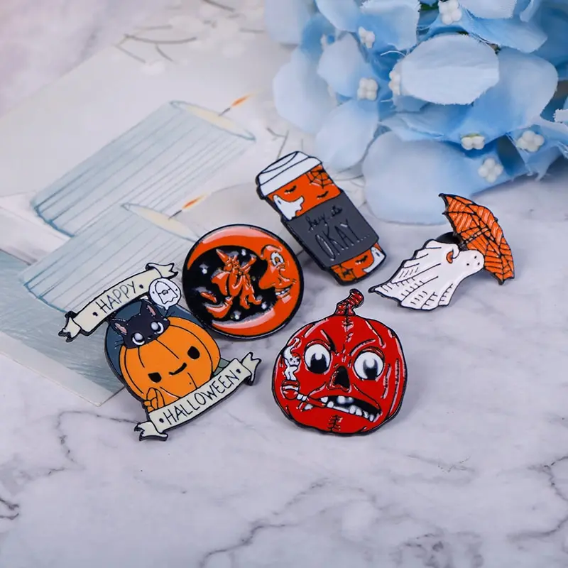 Miraculous Halloween Enamel Pin Coffee Moon Ghost Pumpkin Umbrella Brooches Backpack Clothes Custom Lapel Pin Badge Jewelry Gift
Miraculous Halloween Enamel Pin Coffee Moon Ghost Pumpkin Umbrella Brooches Backpack Clothes Custom Lapel Pin Badge Jewelry Gift