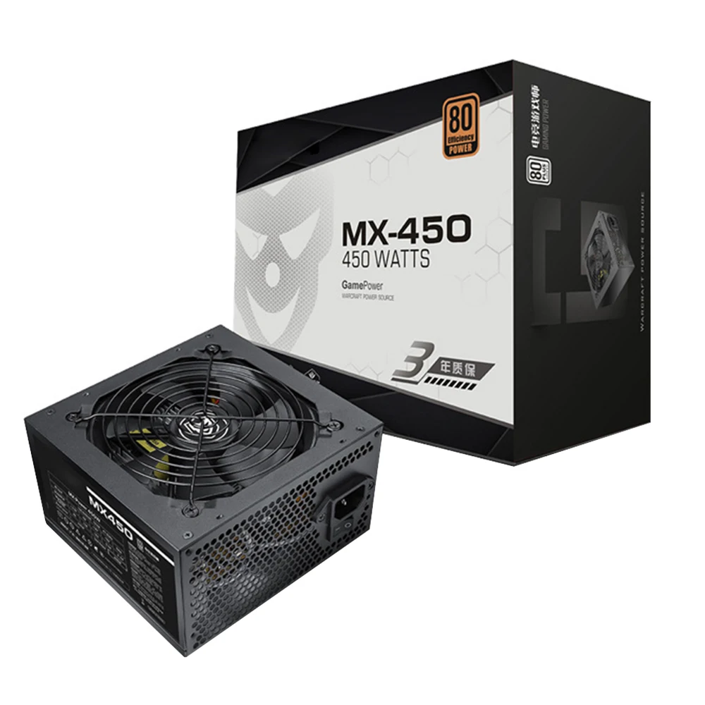 Блок питания MX450 для игрового ПК, ATX, 12 В, 450 Вт, PFC, бесшумный вентилятор, 24 контакта, 150-264 в, блок питания для настольного компьютера, для Intel
Блок питания MX450 для игрового ПК, ATX, 12 В, 450 Вт, PFC, бесшумный вентилятор, 24 контакта, 150-264 в, блок питания для настольного компьютера, для Intel