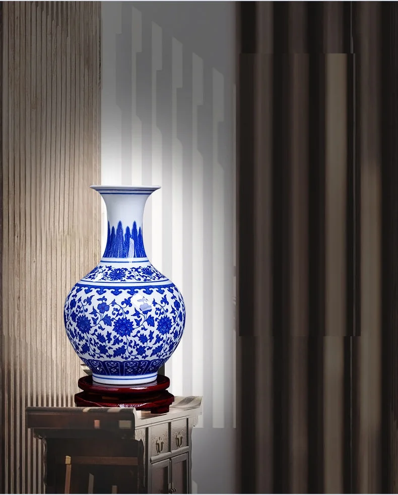 23CM Blue ceramic vase antique chinese style Home Decor Creative Design Porcelain Decorative Flower Vase For Decoration
23CM Blue ceramic vase antique chinese style Home Decor Creative Design Porcelain Decorative Flower Vase For Decoration