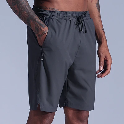 Men Running Shorts with zipper pocket Summer Quick Dry Fitness Bodybuilding Sweatpants Gym Sport Training Short Pants | Спорт и