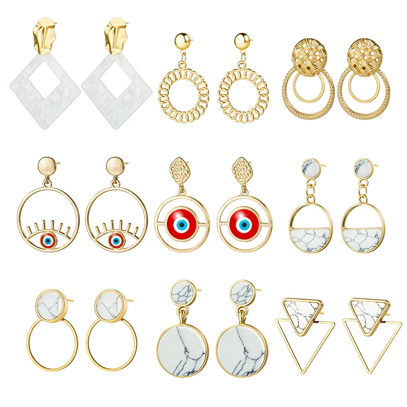 Vintage Women's Statement Drop Earrings 2019 For Women Fashion Geometric Round Acrylic Metal Dangle Hanging Earring Jewelry
Vintage Women's Statement Drop Earrings 2019 For Women Fashion Geometric Round Acrylic Metal Dangle Hanging Earring Jewelry