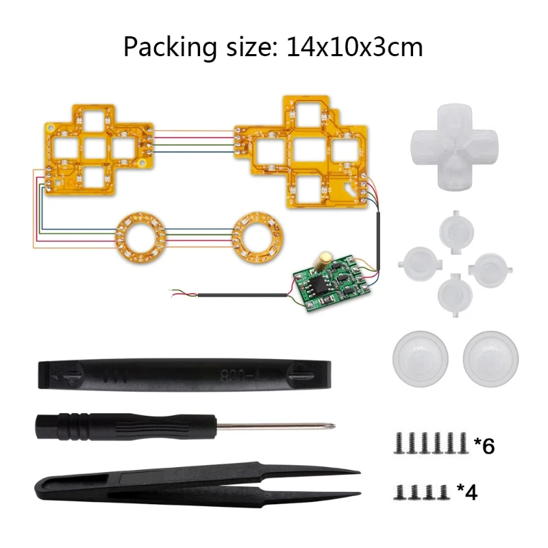 Luminated D-Pad Thumbsticks Face Buttons Game Lights 6-Colors LED Kit for PS5 Controller Accessories
Luminated D-Pad Thumbsticks Face Buttons Game Lights 6-Colors LED Kit for PS5 Controller Accessories