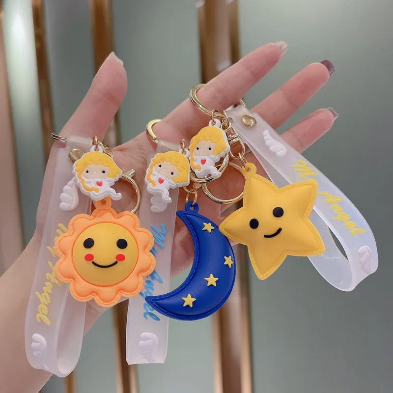 Cartoon Creative Star Moon Little Sun Car Keychain Cute Bag Pendant Epoxy Doll Fashion Student PVC Gift Fun Friends Cleanup Gift
Cartoon Creative Star Moon Little Sun Car Keychain Cute Bag Pendant Epoxy Doll Fashion Student PVC Gift Fun Friends Cleanup Gift