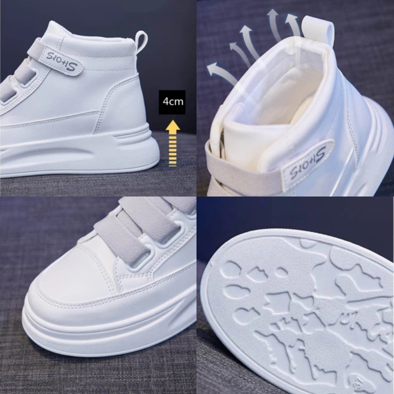 Fashion high top small white shoes women's new thick soled high rise short shoes flat soled sports and leisure female shoes
Fashion high top small white shoes women's new thick soled high rise short shoes flat soled sports and leisure female shoes