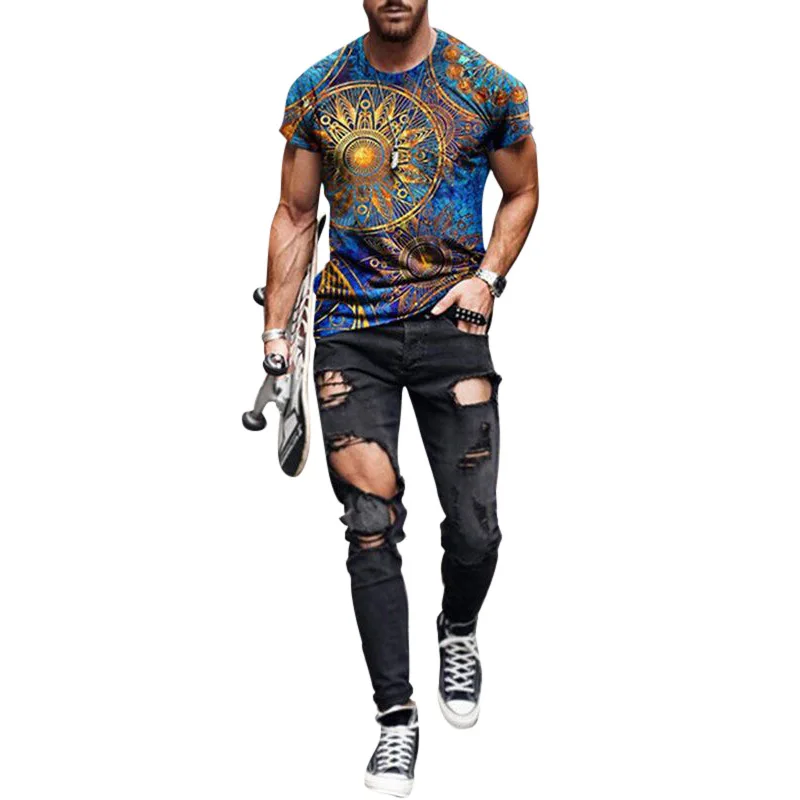 2021 Spring and Summer Men's New Collarless Print Geometric Pattern Loose Youth Round Neck Short-sleeved Men
2021 Spring and Summer Men's New Collarless Print Geometric Pattern Loose Youth Round Neck Short-sleeved Men