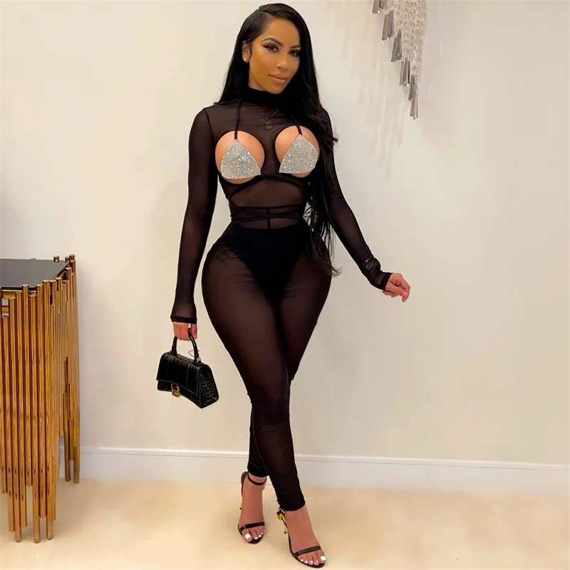 Summer Women Sexy Long Sleeve O-neck Jumpsuits Stretchy Fashion Party Clubwear Solid Color Sequin Bra Streetwear Playsuit
Summer Women Sexy Long Sleeve O-neck Jumpsuits Stretchy Fashion Party Clubwear Solid Color Sequin Bra Streetwear Playsuit