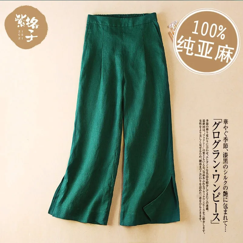 Limiguyue Summer Arts Style Elastic Waist Plus Size Trousers Ankle-length Pants Cotton Linen Women Vintage Wide Leg Pants K2026
Limiguyue Summer Arts Style Elastic Waist Plus Size Trousers Ankle-length Pants Cotton Linen Women Vintage Wide Leg Pants K2026