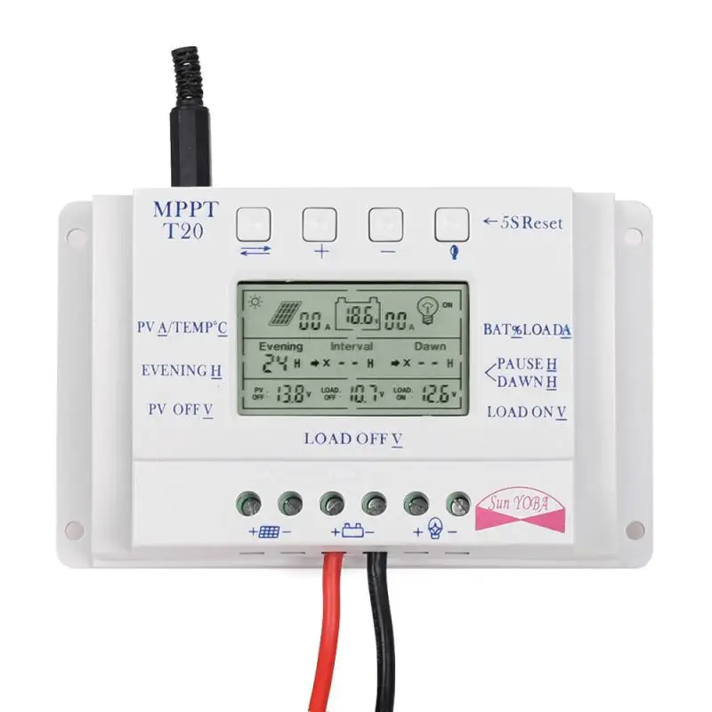 20A MPPT 12V/24V Solar Cell Battery Charger Regulator Charge Controllers LCD Display Home Solar Panel PV Regulator Wholesales
20A MPPT 12V/24V Solar Cell Battery Charger Regulator Charge Controllers LCD Display Home Solar Panel PV Regulator Wholesales