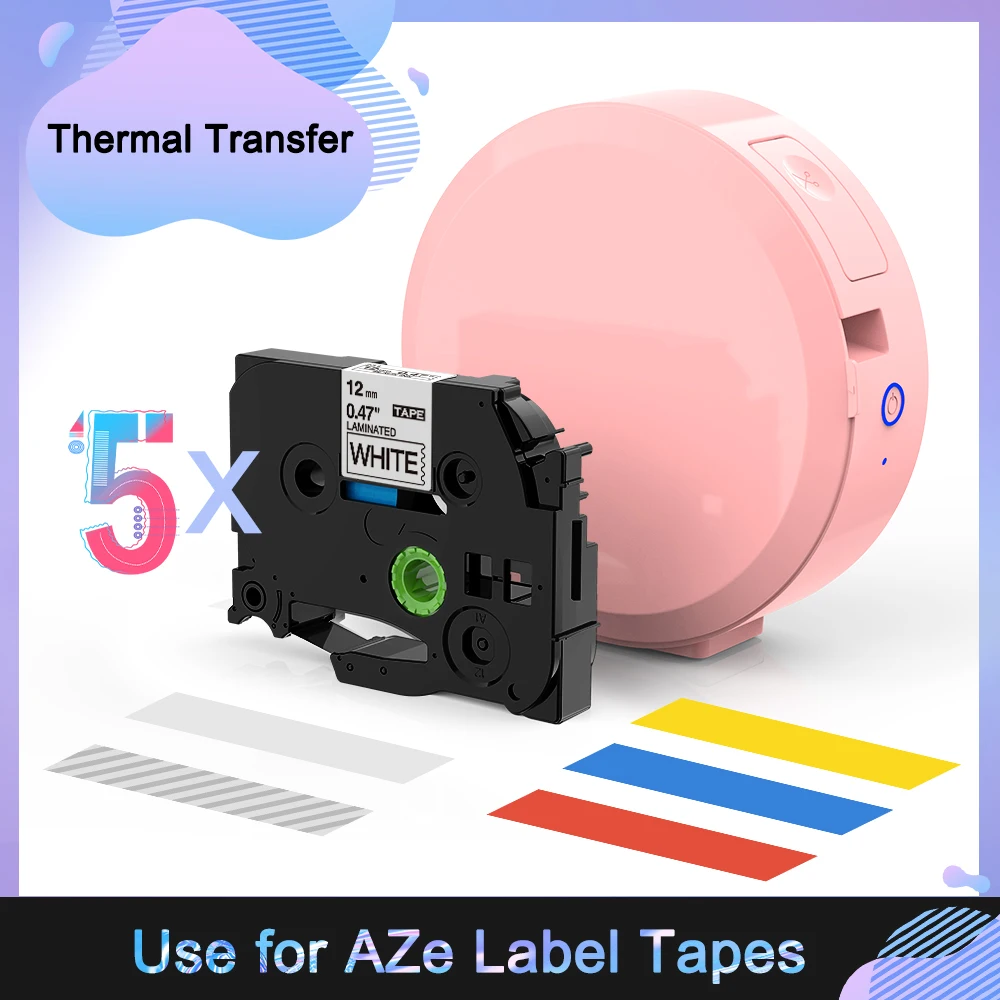 

Phomemo Printer for 6/9/12mm AZe-231 Label Tapes Portable Wireless Thermal Transfer Label Printer Compatible for Android / iOS