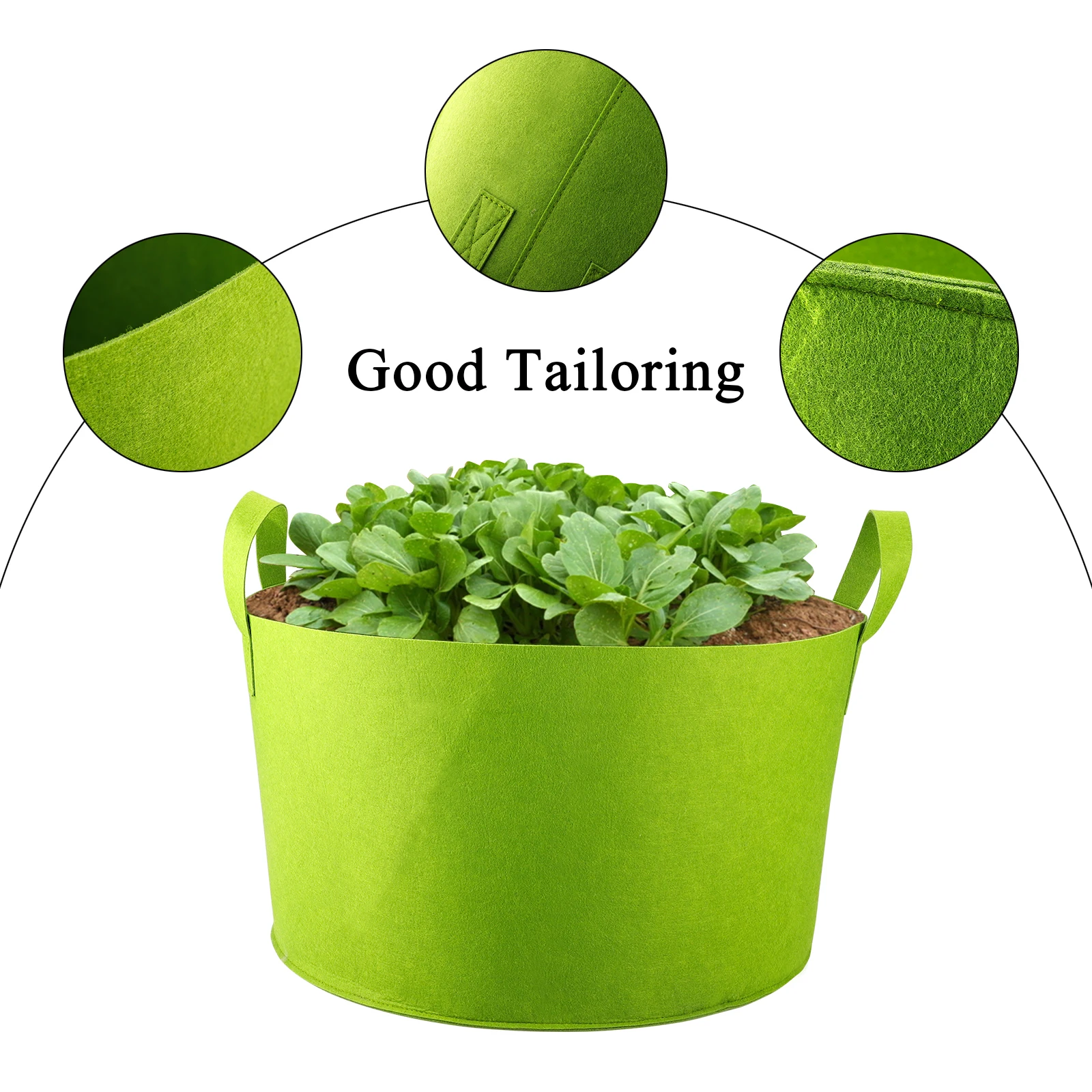 Seedling Bag Planting Pots Root Pouch Green Portable With Handles 15 Gallon Non-Woven Garden Supply Repeated Use Grow Bags
Seedling Bag Planting Pots Root Pouch Green Portable With Handles 15 Gallon Non-Woven Garden Supply Repeated Use Grow Bags