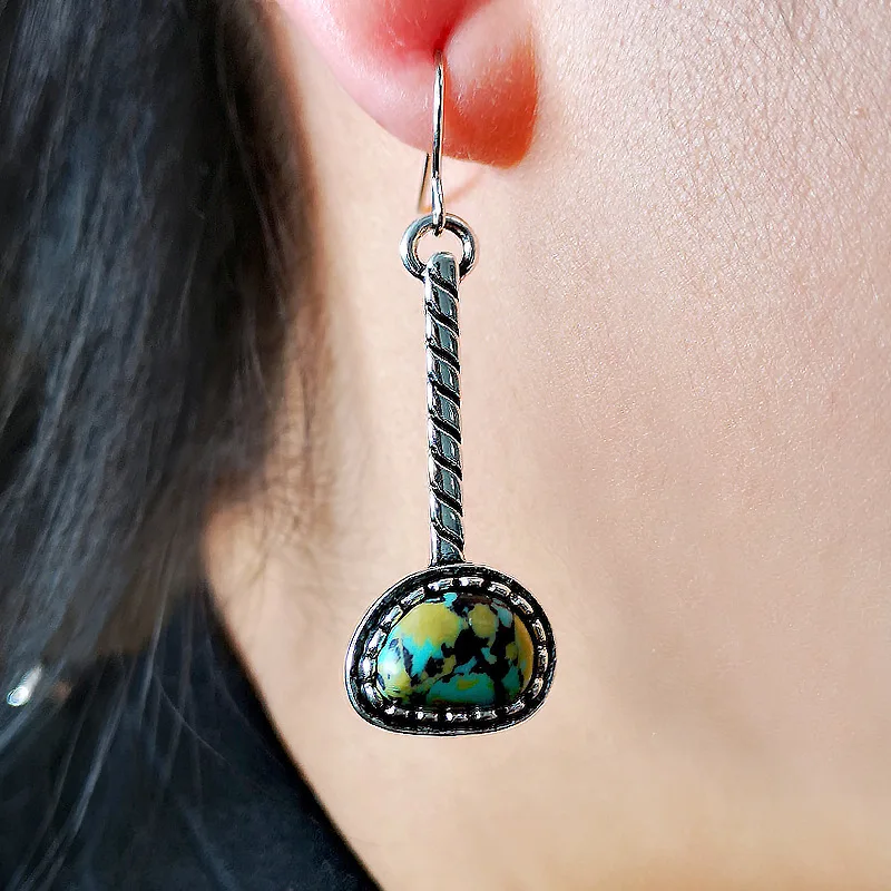 Earrings for Women Long Link Chain s Drop Earrings Women Silver Color Metal Simulate Blue Resin Stone Vintage Earring
Earrings for Women Long Link Chain s Drop Earrings Women Silver Color Metal Simulate Blue Resin Stone Vintage Earring