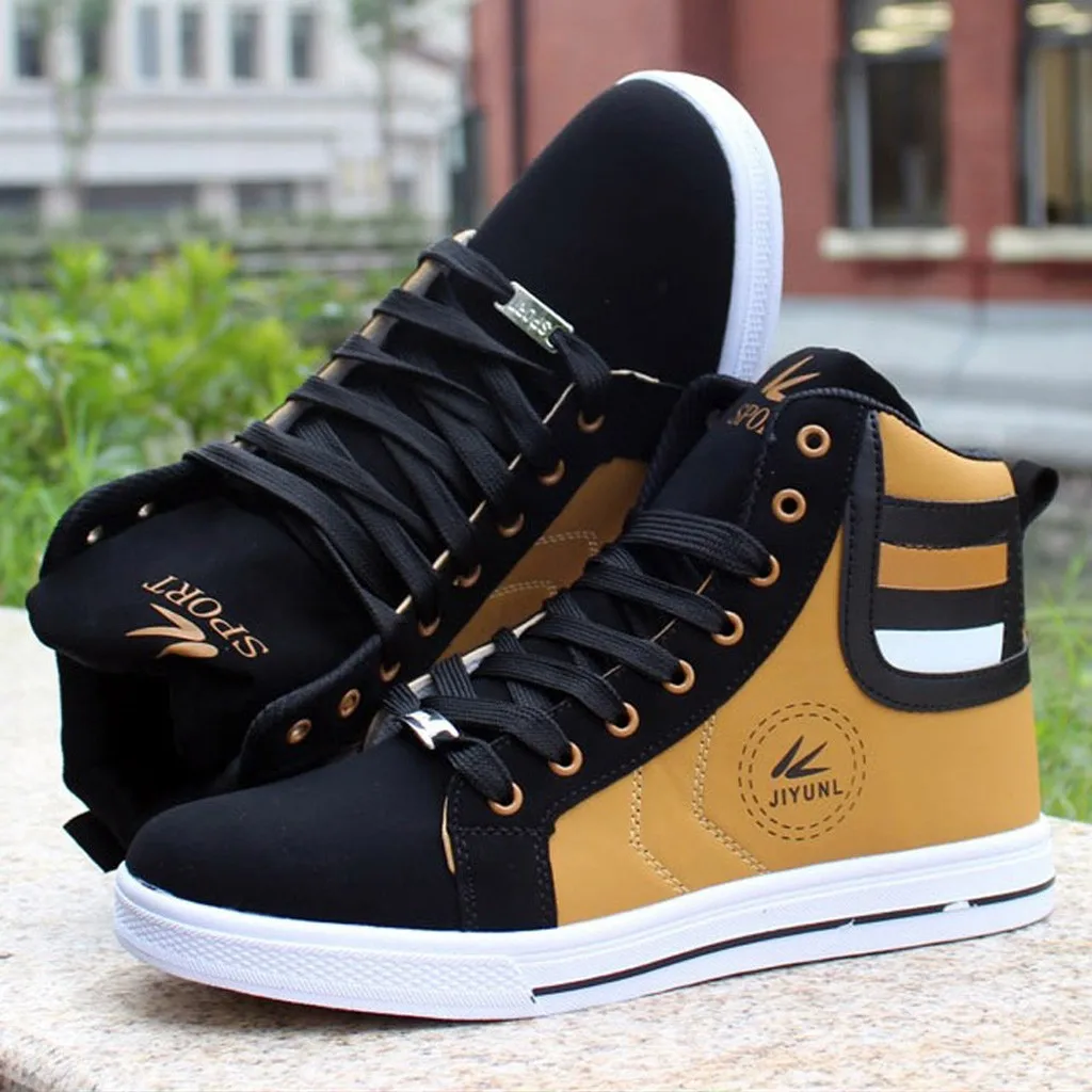 Fashion Men Outdoor Casual Sports High-top Sneakers Solid Shoes casual shoes men sneakers sport shoes men 2018
Fashion Men Outdoor Casual Sports High-top Sneakers Solid Shoes casual shoes men sneakers sport shoes men 2018