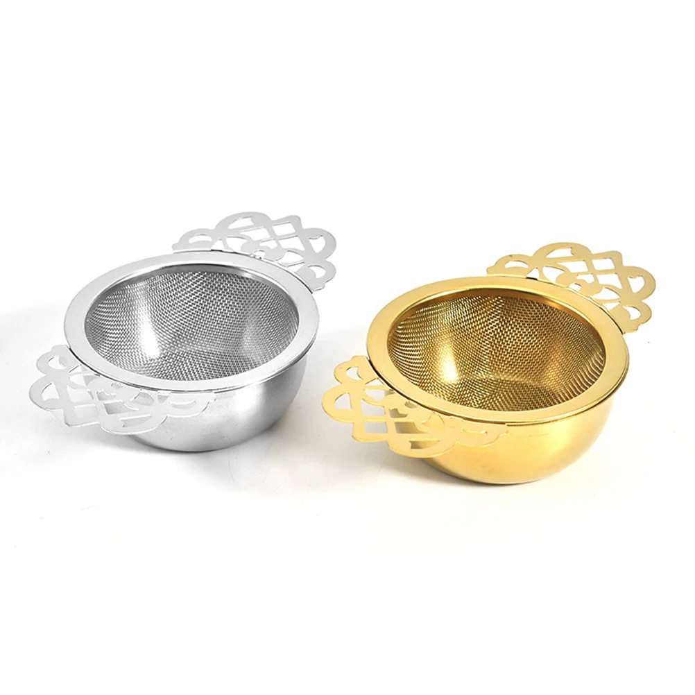 Tea Strainer With Drip Bowl Stainless Steel Tea Maker Double Wing Handle Teapot Strainer Silver Gold Satisfy Your Daily Use
Tea Strainer With Drip Bowl Stainless Steel Tea Maker Double Wing Handle Teapot Strainer Silver Gold Satisfy Your Daily Use