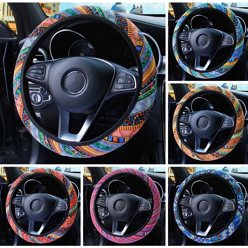 Car Steering Wheel Cover Bohemia Ethnic Style Flax For 37-39cm Anti-slip No Inner Ring Car Interior for HYUNDAI-i30 NISSAN-ROGUE
Car Steering Wheel Cover Bohemia Ethnic Style Flax For 37-39cm Anti-slip No Inner Ring Car Interior for HYUNDAI-i30 NISSAN-ROGUE
