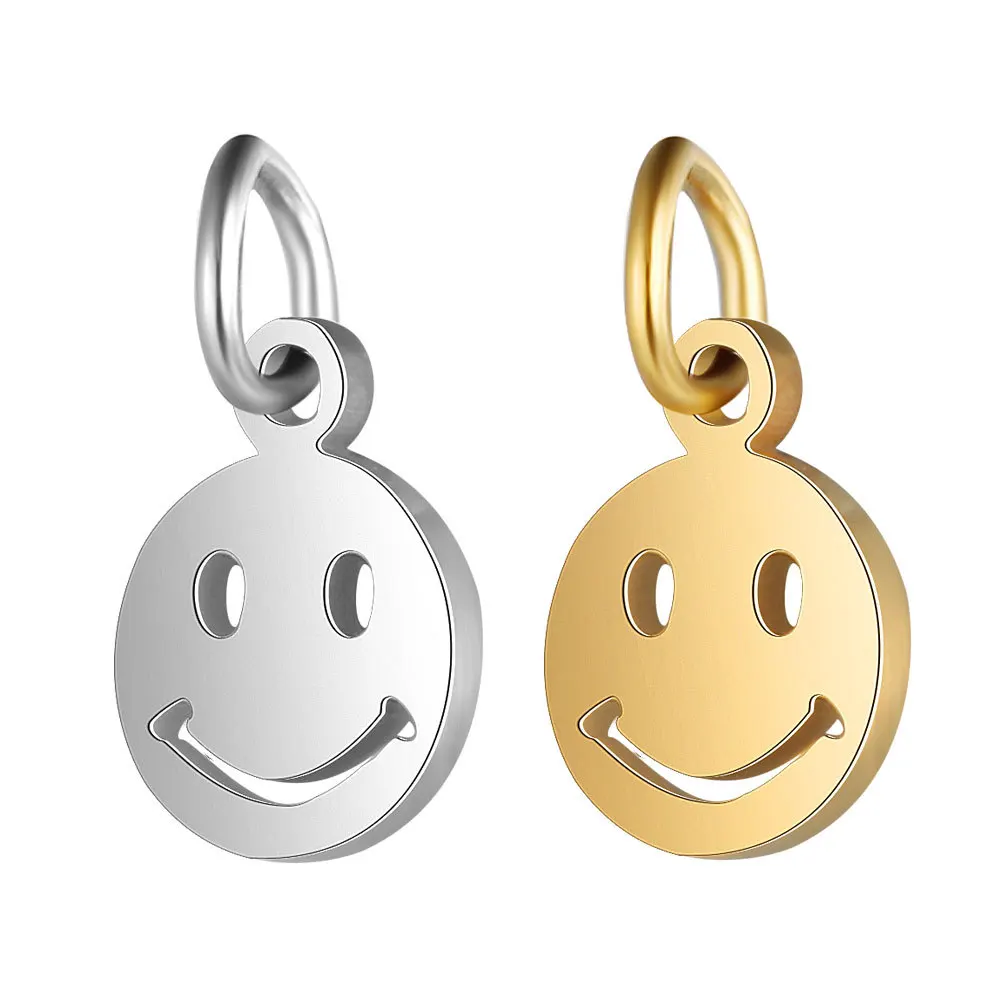 Wholesale 30PCS Titanium Steel Smile Pendant Stainless Steel Happy Face Emoticon Charm Double-sided Mirror Polishing
Wholesale 30PCS Titanium Steel Smile Pendant Stainless Steel Happy Face Emoticon Charm Double-sided Mirror Polishing
