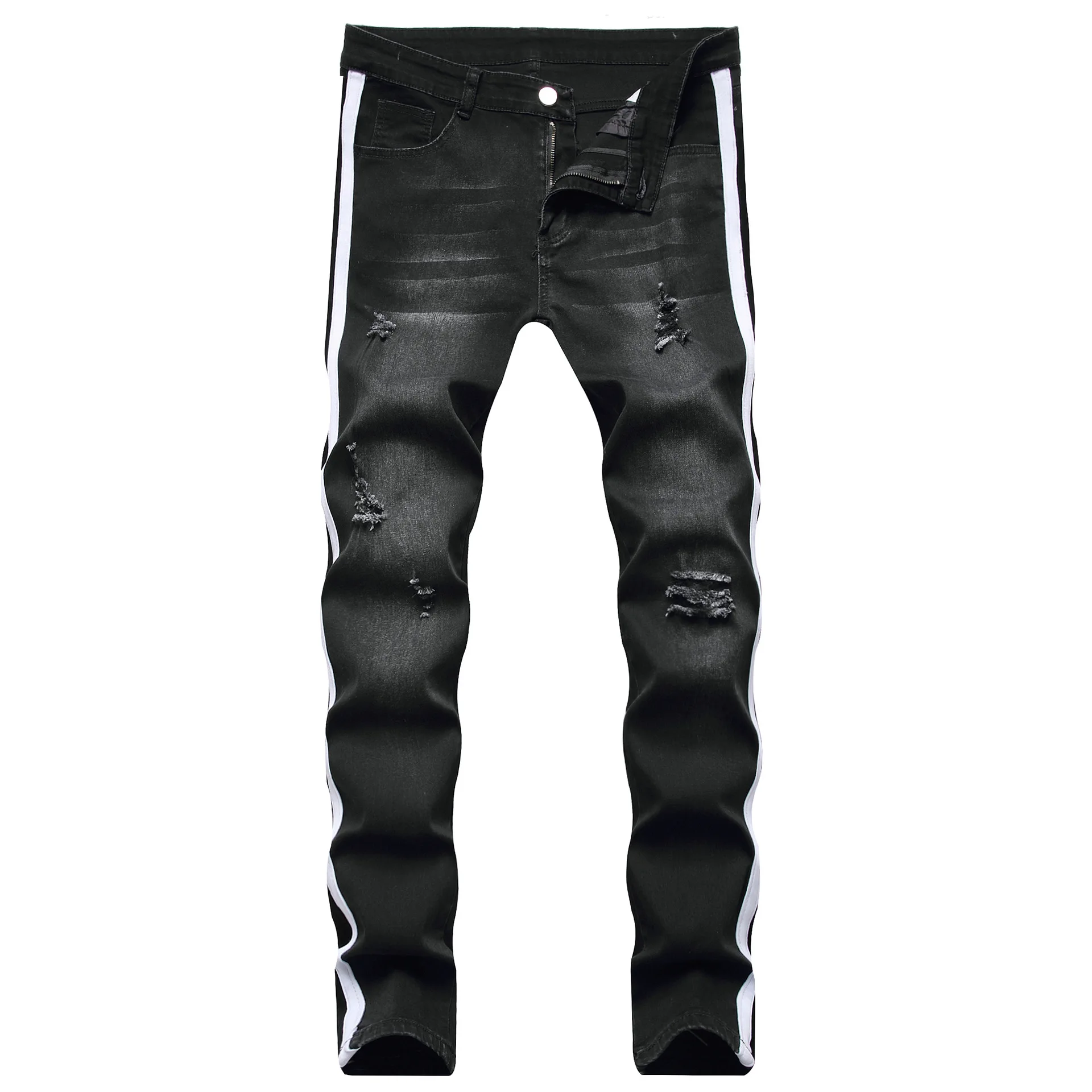 2021 European American New Men's Four-color Self-cultivation Ripped Feet Pants Youth Casual Tether Jeans Men Clothing Trousers
2021 European American New Men's Four-color Self-cultivation Ripped Feet Pants Youth Casual Tether Jeans Men Clothing Trousers