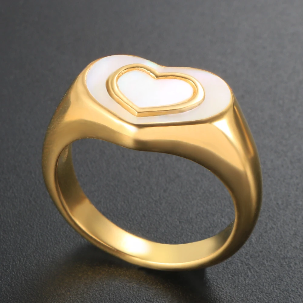 Fashion Black White Shell Double Heart Ring Colorful Enamel Ring For Women Love Summer Wedding Engagement Ring Jewely Gift
Fashion Black White Shell Double Heart Ring Colorful Enamel Ring For Women Love Summer Wedding Engagement Ring Jewely Gift