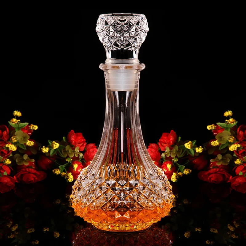 Large glass wine creative bottle domestic whisky bottle with bar lid for bar waitress to taste crystal bottle glass set
Large glass wine creative bottle domestic whisky bottle with bar lid for bar waitress to taste crystal bottle glass set