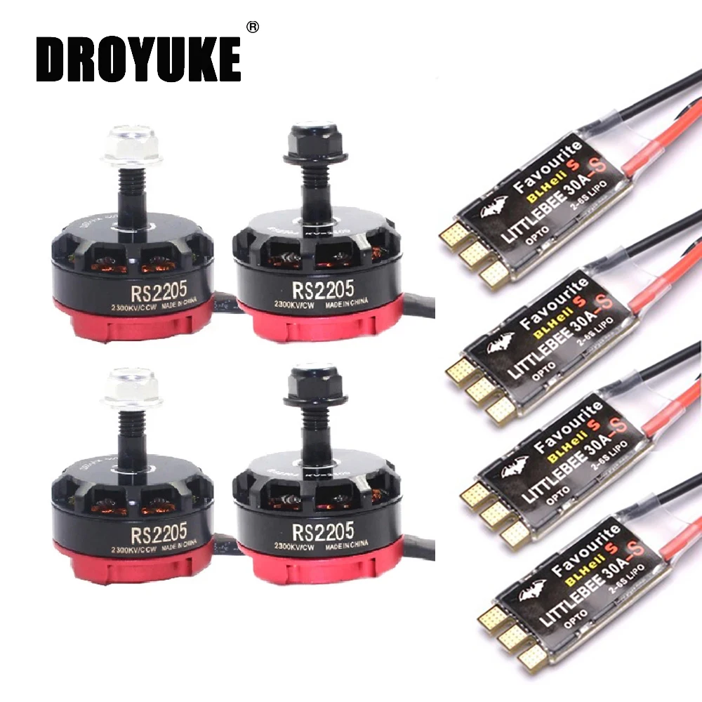 

RS2205 2300KV 2205 CW/CCW Brushless Motor & FVT Littlebee 20A/30A BLHeli-s SPRING ESC for FPV Racing Quad Motor FPV Multicopter