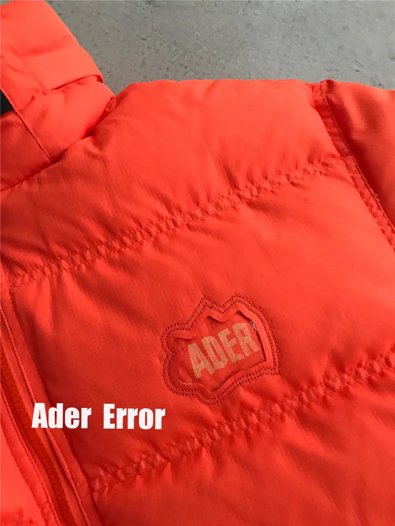 Winter ADER ERROR Logo Down Coats Men Women 1:1 Top Quality Zipper Thick Adererror Coat Safety Button Collar Inside Tag Label
Winter ADER ERROR Logo Down Coats Men Women 1:1 Top Quality Zipper Thick Adererror Coat Safety Button Collar Inside Tag Label