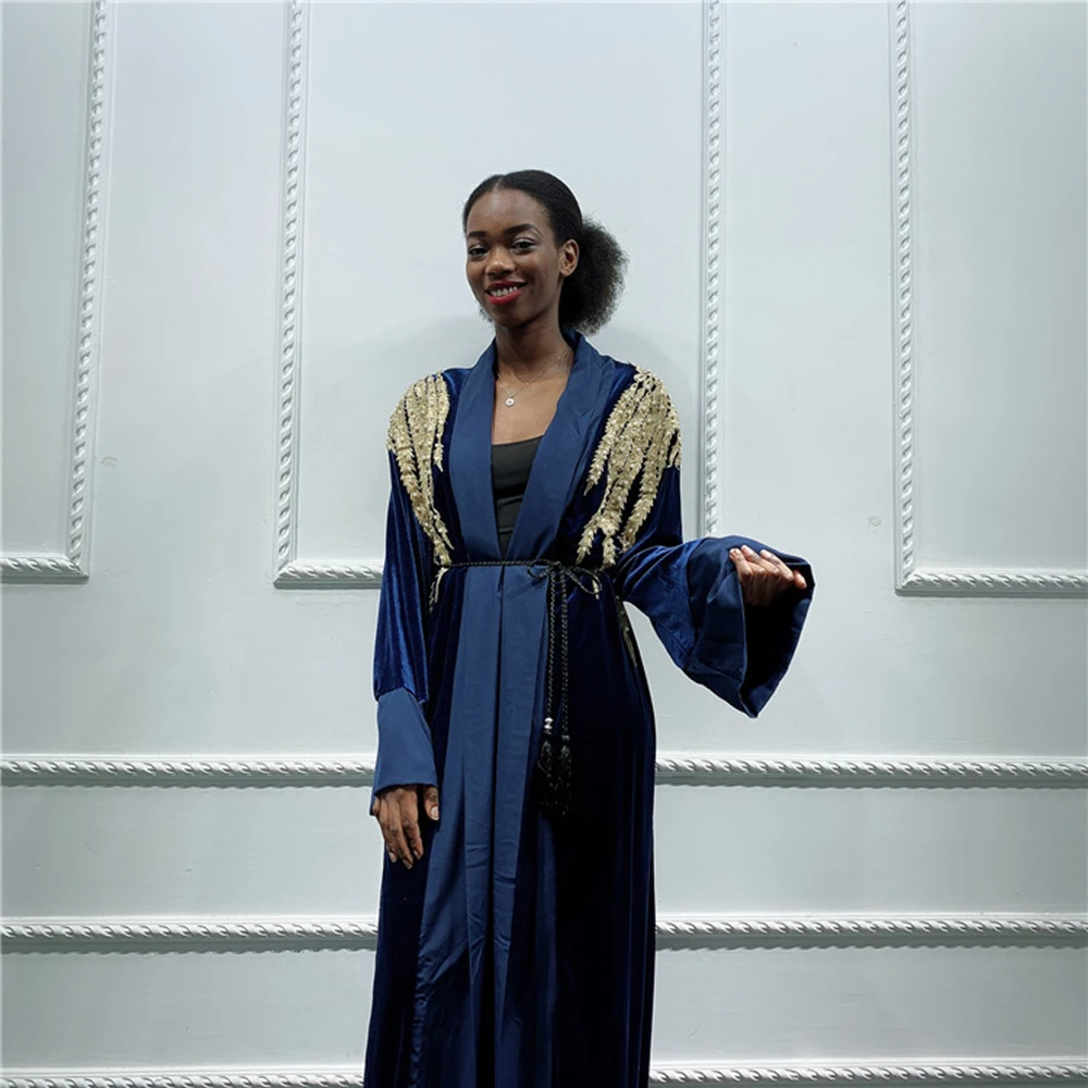 Open Velvet Abaya Kimono Cardigan Muslim Hijab Dress Abayas For Women Robe Femme Kaftan Dubai Caftan Oman Qatar Islamic Clothing
Open Velvet Abaya Kimono Cardigan Muslim Hijab Dress Abayas For Women Robe Femme Kaftan Dubai Caftan Oman Qatar Islamic Clothing
