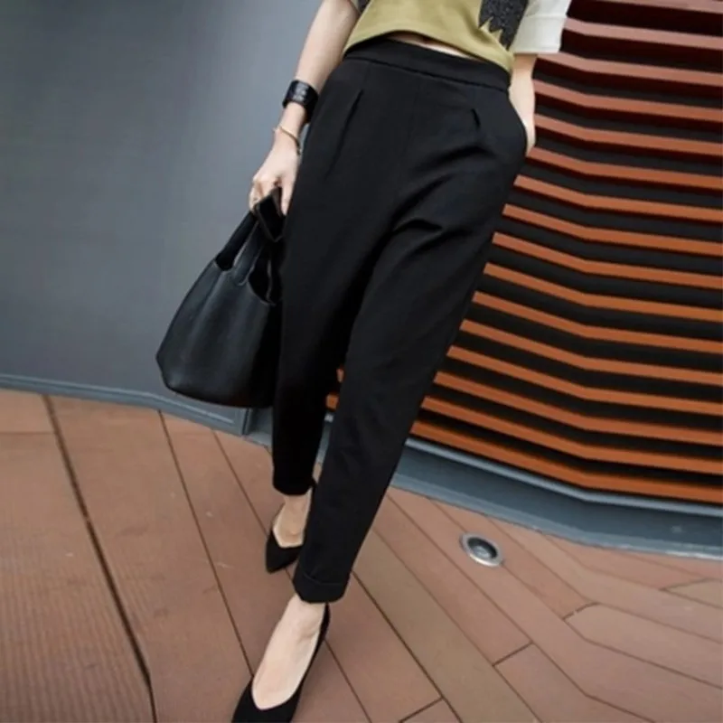 Casual Pants Women New Hot Fashion Women Fashion Ankle -Length Trousers Female Classic Mid Elastic Waist
Casual Pants Women New Hot Fashion Women Fashion Ankle -Length Trousers Female Classic Mid Elastic Waist