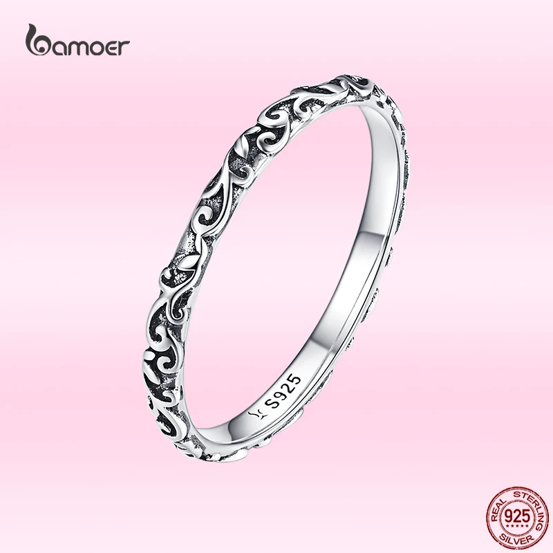 Bamoer Classic Vintage Pattern Silver Ring for Women Genuine 925 Sterling Silver Inaba Plant Rings Daily All-Match Jewelry Gift
Bamoer Classic Vintage Pattern Silver Ring for Women Genuine 925 Sterling Silver Inaba Plant Rings Daily All-Match Jewelry Gift