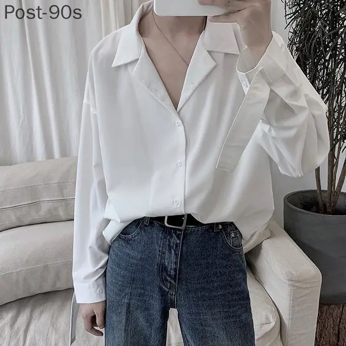 black goth shirt women solid loose long sleeve fashion vintage blouse korean style harajuku blouses plus size woman clothing top 
black goth shirt women solid loose long sleeve fashion vintage blouse korean style harajuku blouses plus size woman clothing top